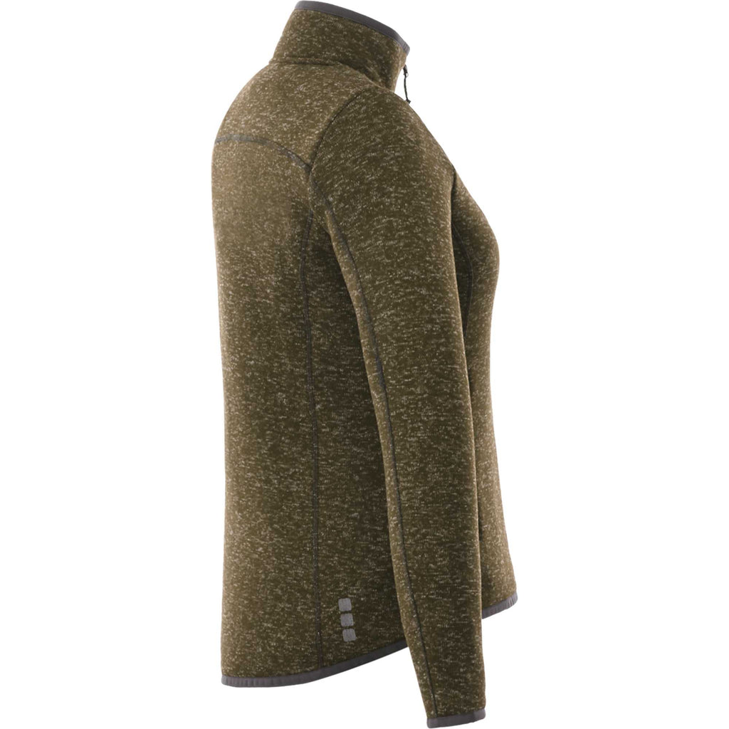 Tremblant Sweater Knit Full Zip Jacket for Women Transfer - Loden Heather - Right Side