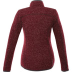 Tremblant Sweater Knit Full Zip Jacket for Women Transfer - Maroon Heather - Back Flat