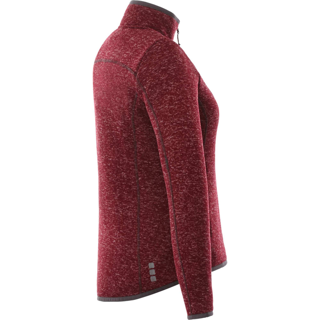 Tremblant Sweater Knit Full Zip Jacket for Women Transfer - Maroon Heather - Right Side