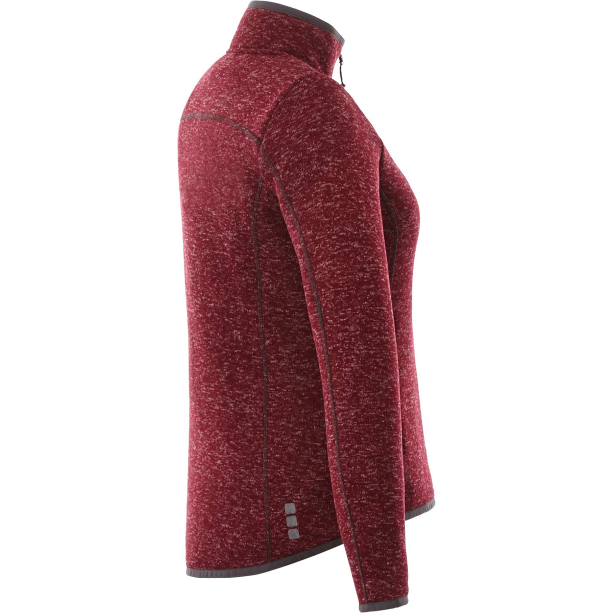 Tremblant Sweater Knit Full Zip Jacket for Women Transfer - Maroon Heather - Right Side