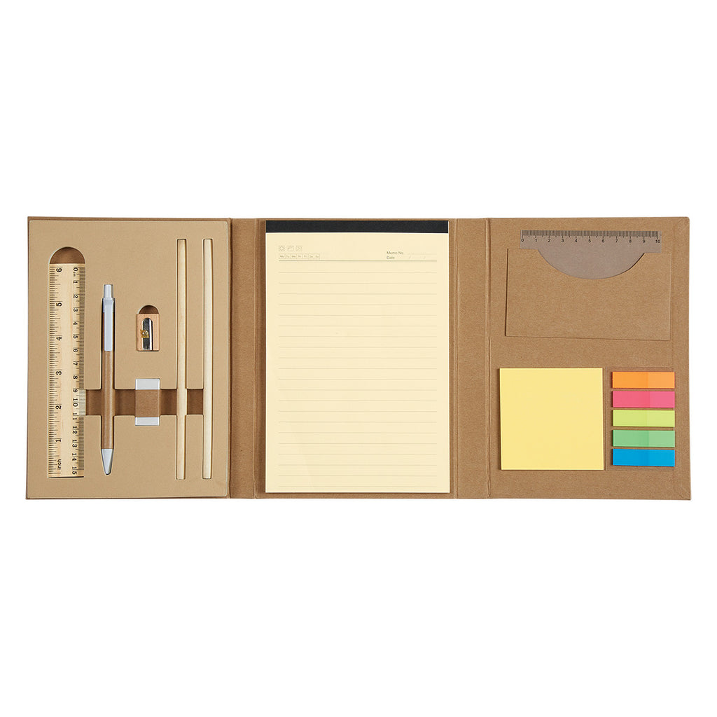 Tri-Fold Stationery Set, Eco-Inspired - Natural - Open