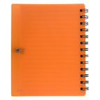 Tri-Pocket Notebook and Satin Pen - Orange - Back