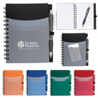 Tri-Pocket Notebook and Satin Pen - Tri-Pocket Notebook & Satin Pen