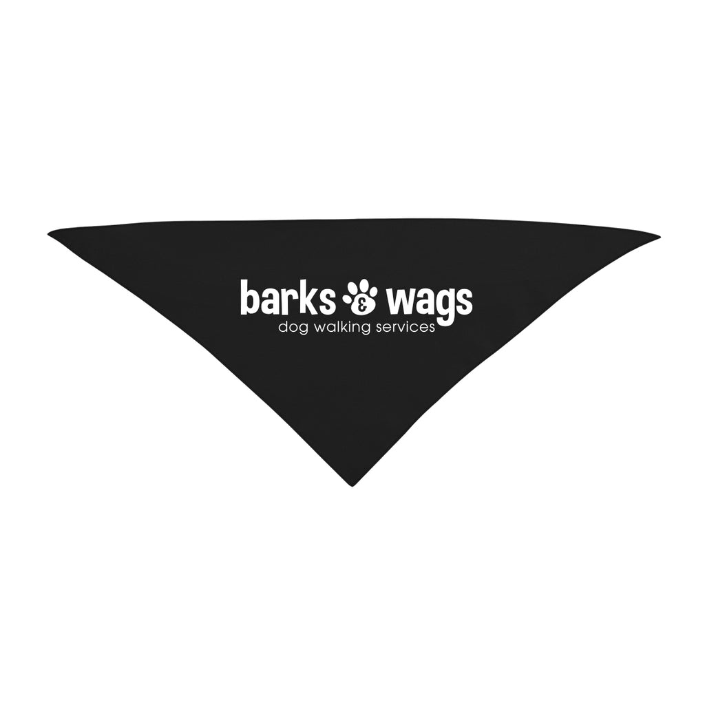Triangle Pet Bandana in Recycled PET, Small - Black - Silk Screen