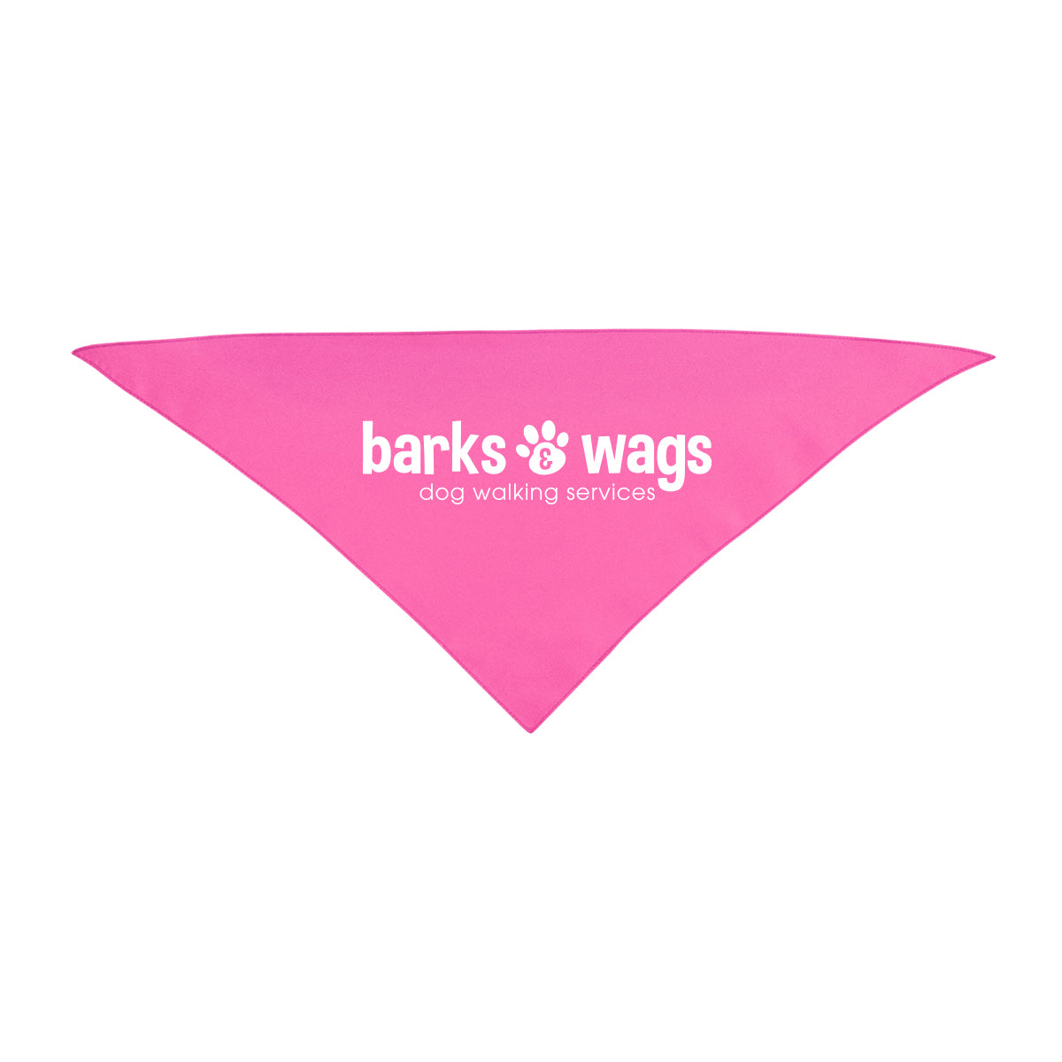 Triangle Pet Bandana in Recycled PET, Small - Pink - Silk Screen