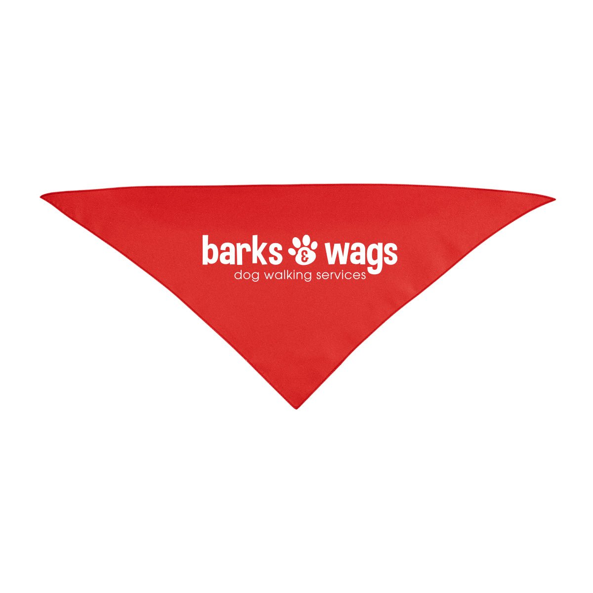 Triangle Pet Bandana in Recycled PET, Small - Red - Silk Screen
