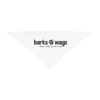 Triangle Pet Bandana in Recycled PET, Small - White - Silk Screen
