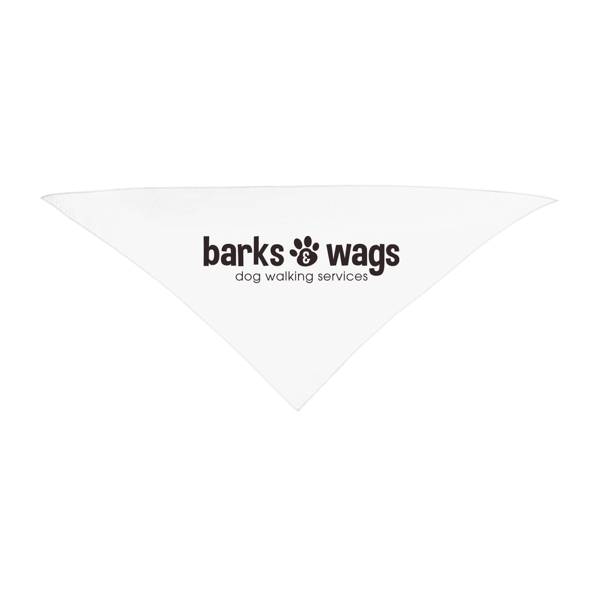 Triangle Pet Bandana in Recycled PET, Small - White - Silk Screen