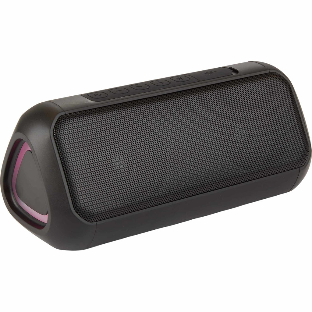 TriBoom Party Speaker with Side Lights, 6W Full Color - Black - Right Angle 4