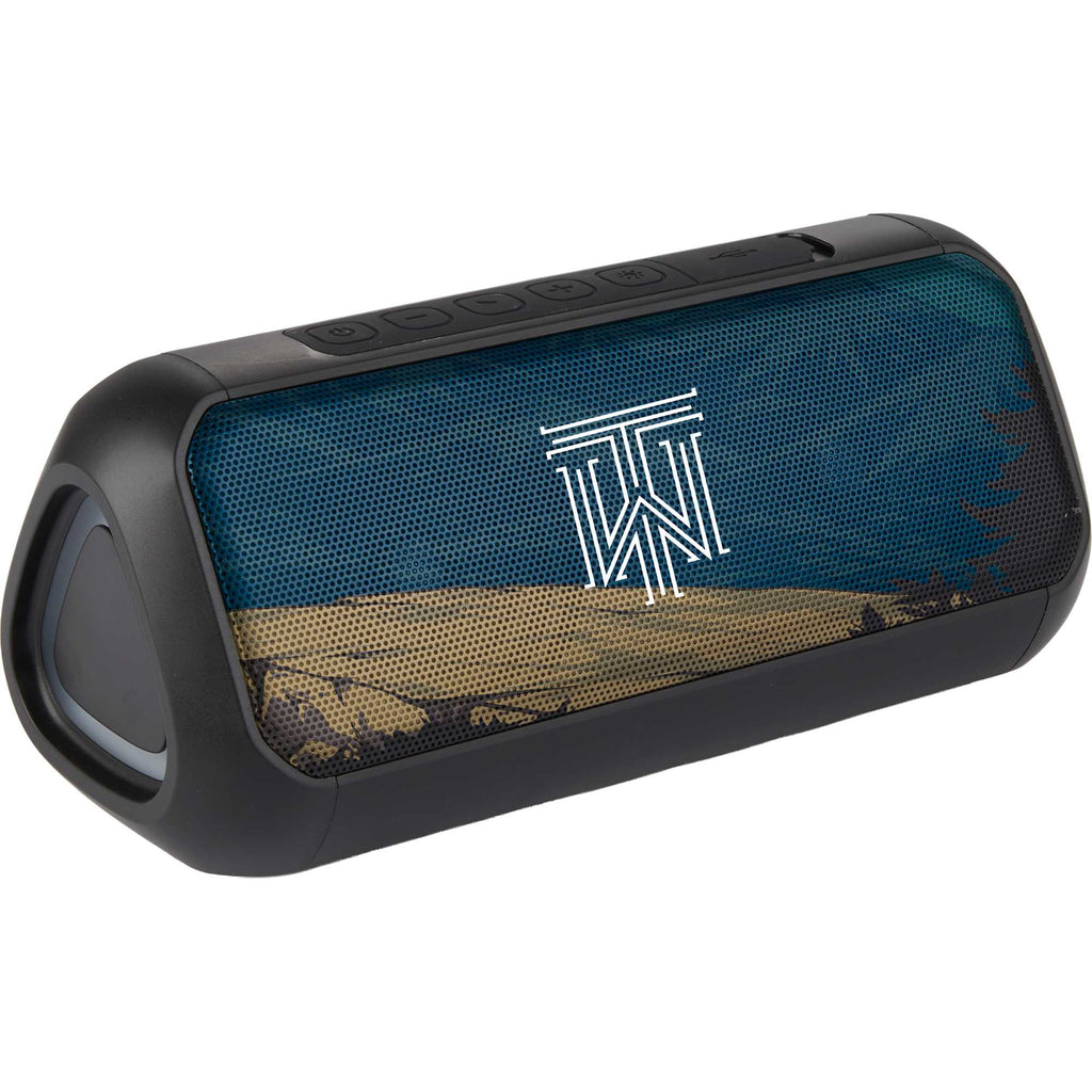 TriBoom Party Speaker with Side Lights, 6W Full Color - Black - Right Angle