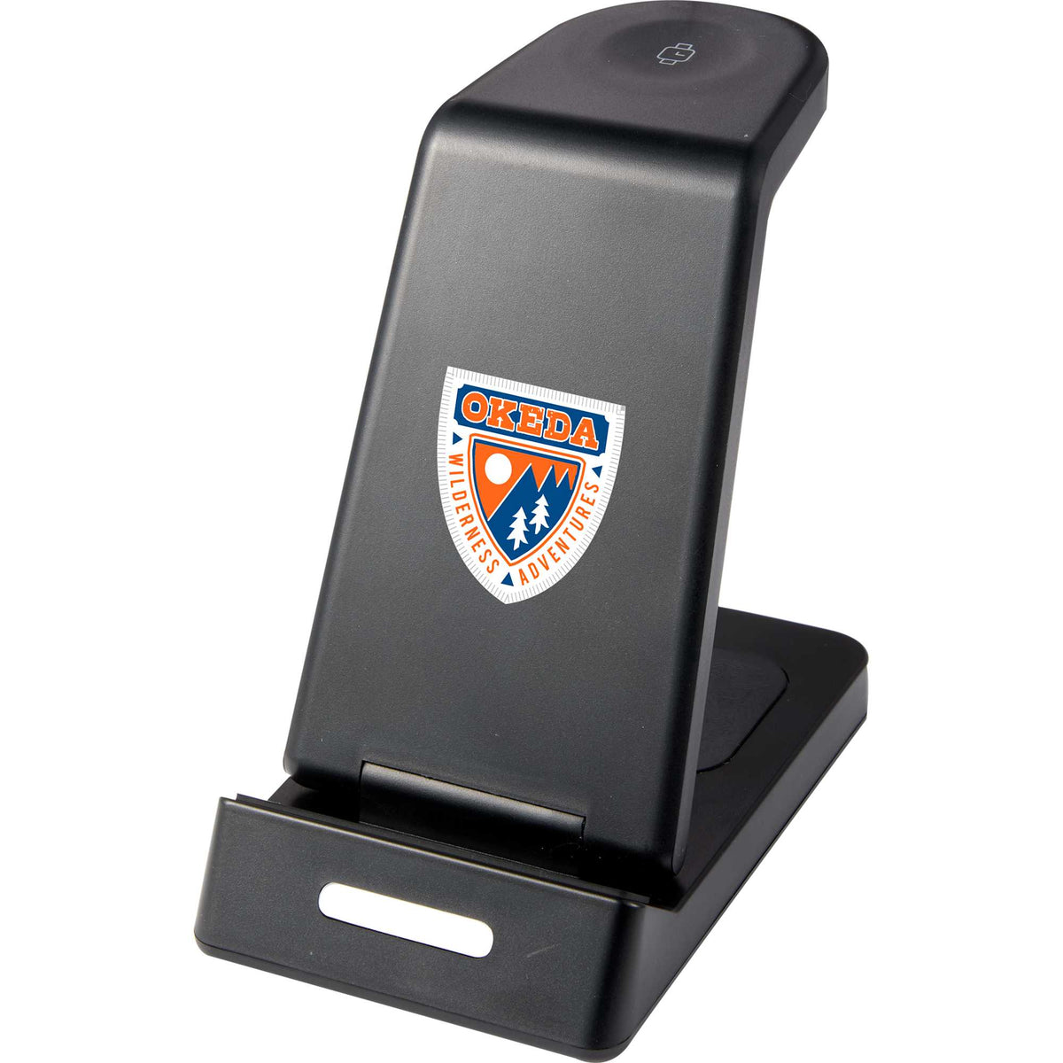 TriCharge 3-in-1 Wireless Charging Stand, 15W Full Color - Black - Left Angle