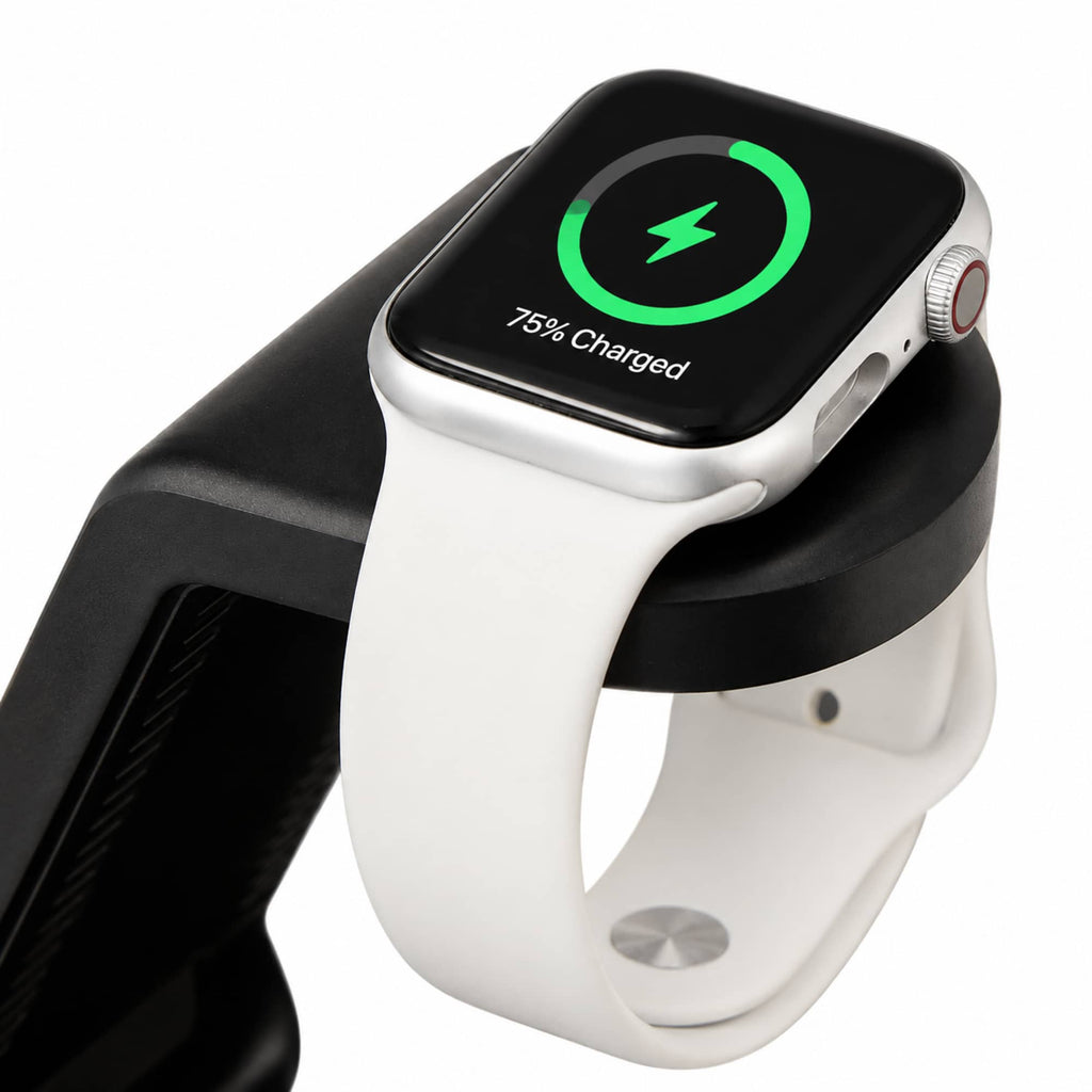 TriCharge Plus Wireless Charging Stand with Alarm Clock, 15W Full Color - Black - Detail 10