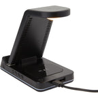 TriCharge Plus Wireless Charging Stand with Alarm Clock, 15W Full Color - Black - Detail 17