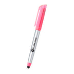 Trilogy Pen with Highlighter and Stylus - Pink - Silk Screen