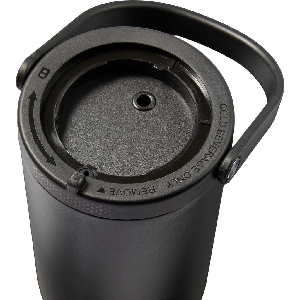 Trinity Recycled Leakproof Tumbler with Straw and Handle, 30 oz - Black - Detail 2