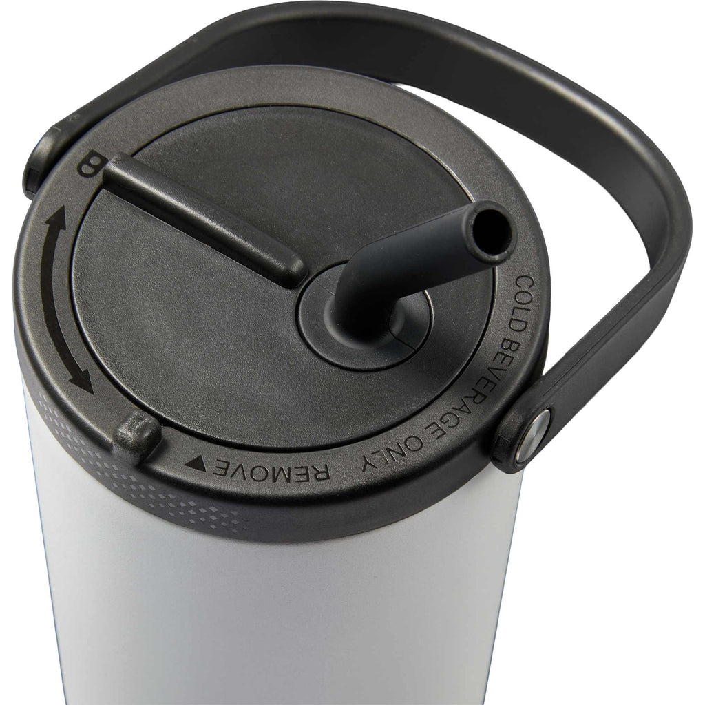 Trinity Recycled Leakproof Tumbler with Straw and Handle, 30 oz - White - Detail