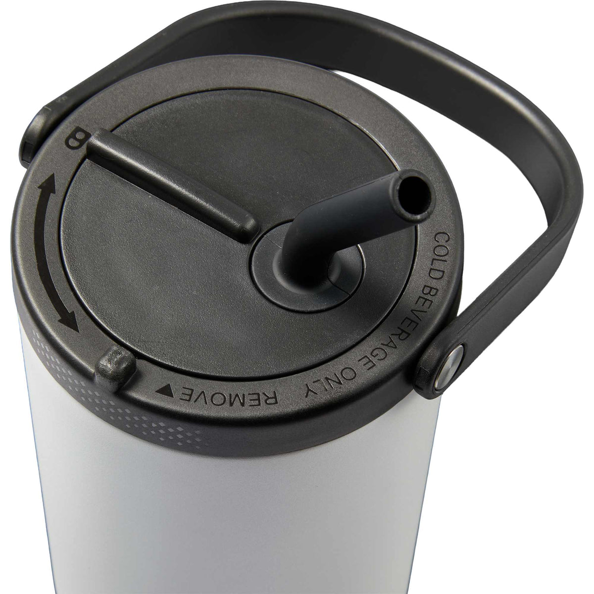 Trinity Recycled Leakproof Tumbler with Straw and Handle, 30 oz - White - Detail