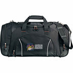 Triton Weekender Carry All Duffel Bag, 24 Inches Embroidery - Black - Front 3