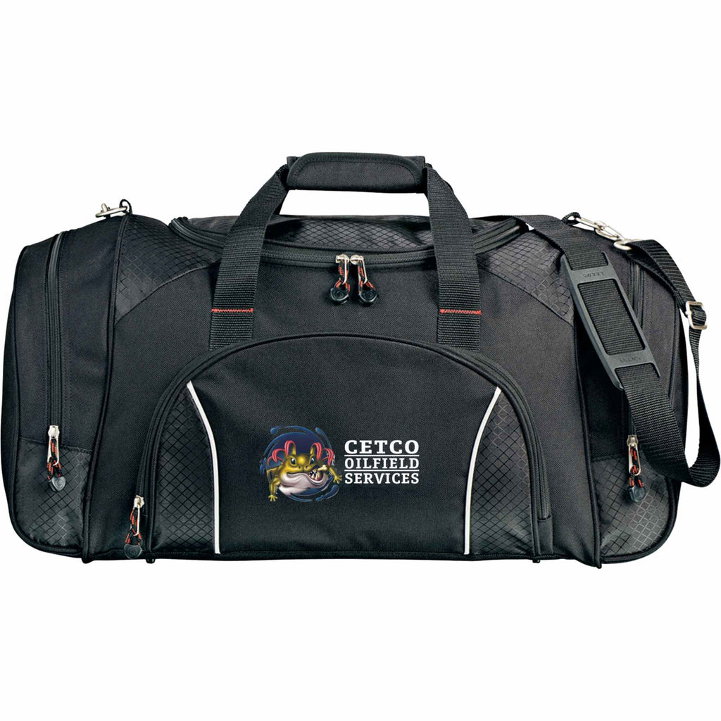 Triton Weekender Carry All Duffel Bag, 24 Inches Transfer - Black - Front 3