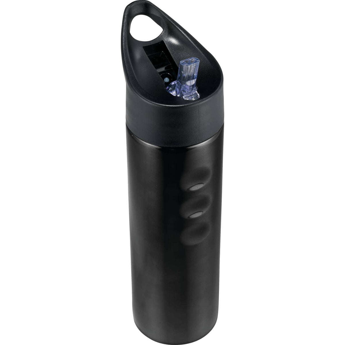 Troika Stainless Sports Bottle with Finger Grips, 25 oz - Black - Photo 2