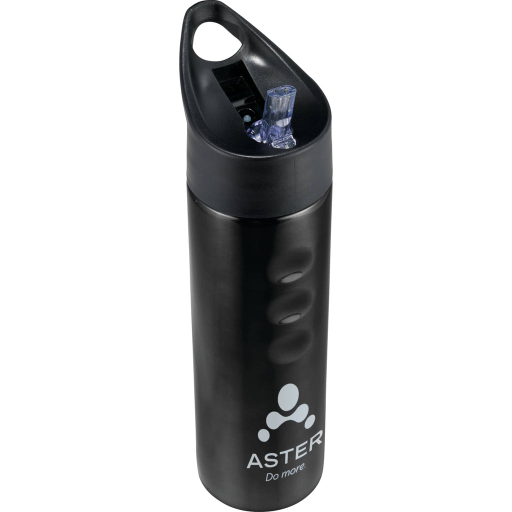 Troika Stainless Sports Bottle with Finger Grips, 25 oz - Black - Photo