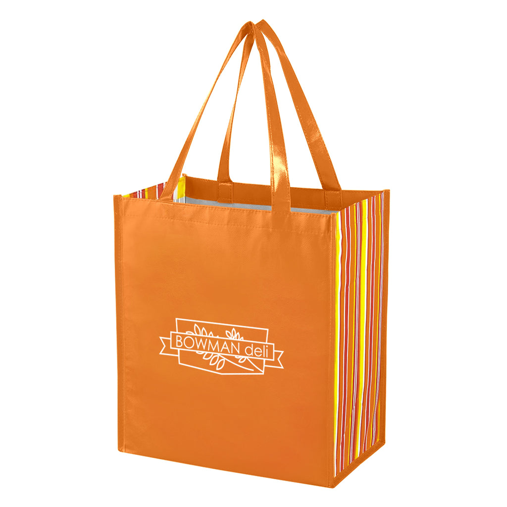 Tropic Shopper Tote Bag, Shiny Laminated Non-Woven - Silk Screen