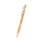 Tropical Incline Pen with Stylus in Bamboo - Laser Engraving