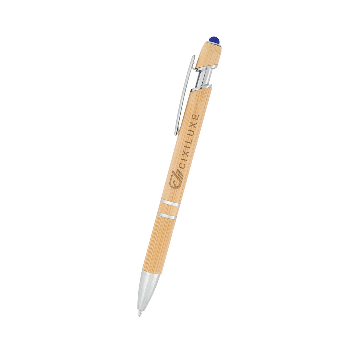 Tropical Incline Pen with Stylus in Bamboo - Laser Engraving