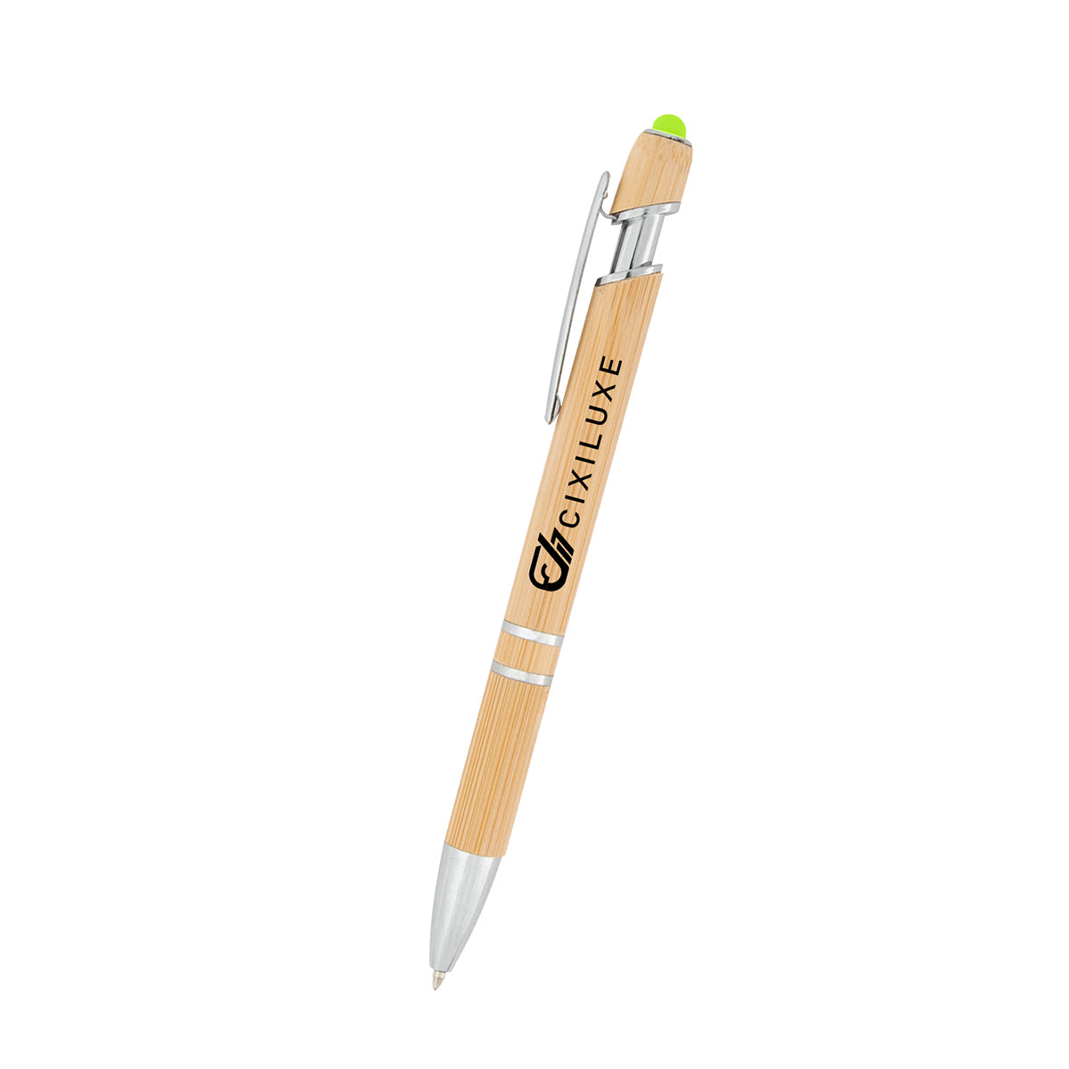 Tropical Incline Pen with Stylus in Bamboo - Silk Screen