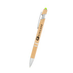 Tropical Incline Pen with Stylus in Bamboo - Silk Screen