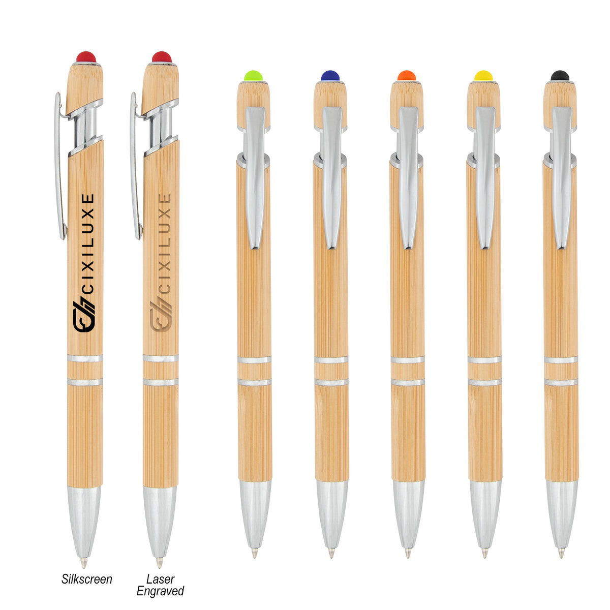 Tropical Incline Pen with Stylus in Bamboo