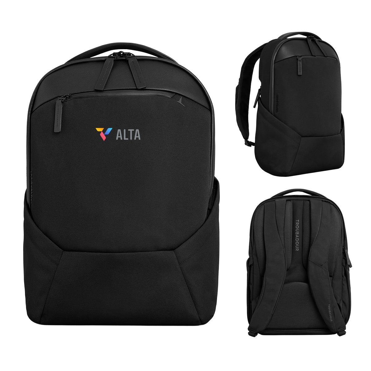 Troubadour Apex Backpack in Recycled PET Full Color - Black - Colorbrite