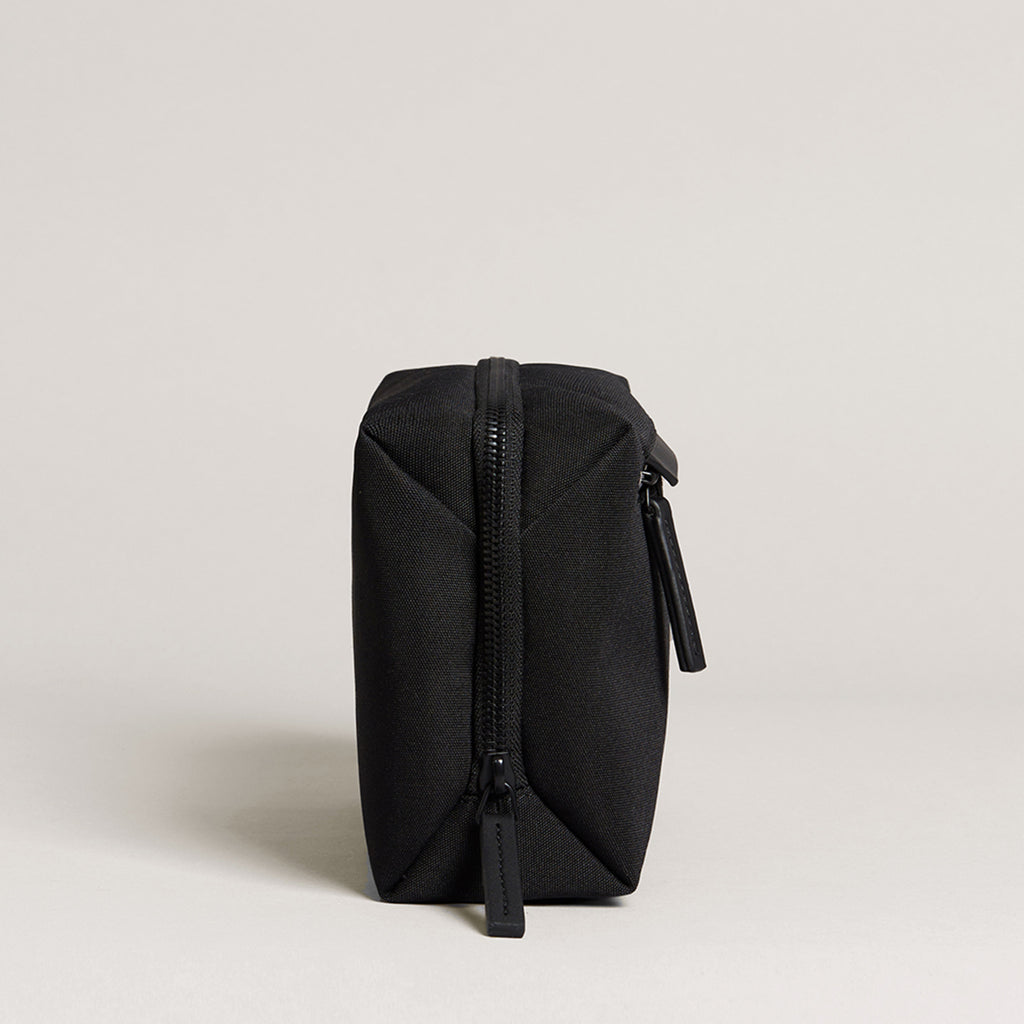 Troubadour Caboodle Case in Recycled PET Embroidery - Black - Side