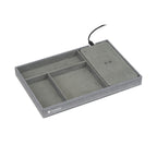 Truman Valet Tray with Wireless Charging Transfer - Medium Grey Heather - View 2
