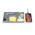 Truman Valet Tray with Wireless Charging Transfer - Medium Grey Heather - View 3