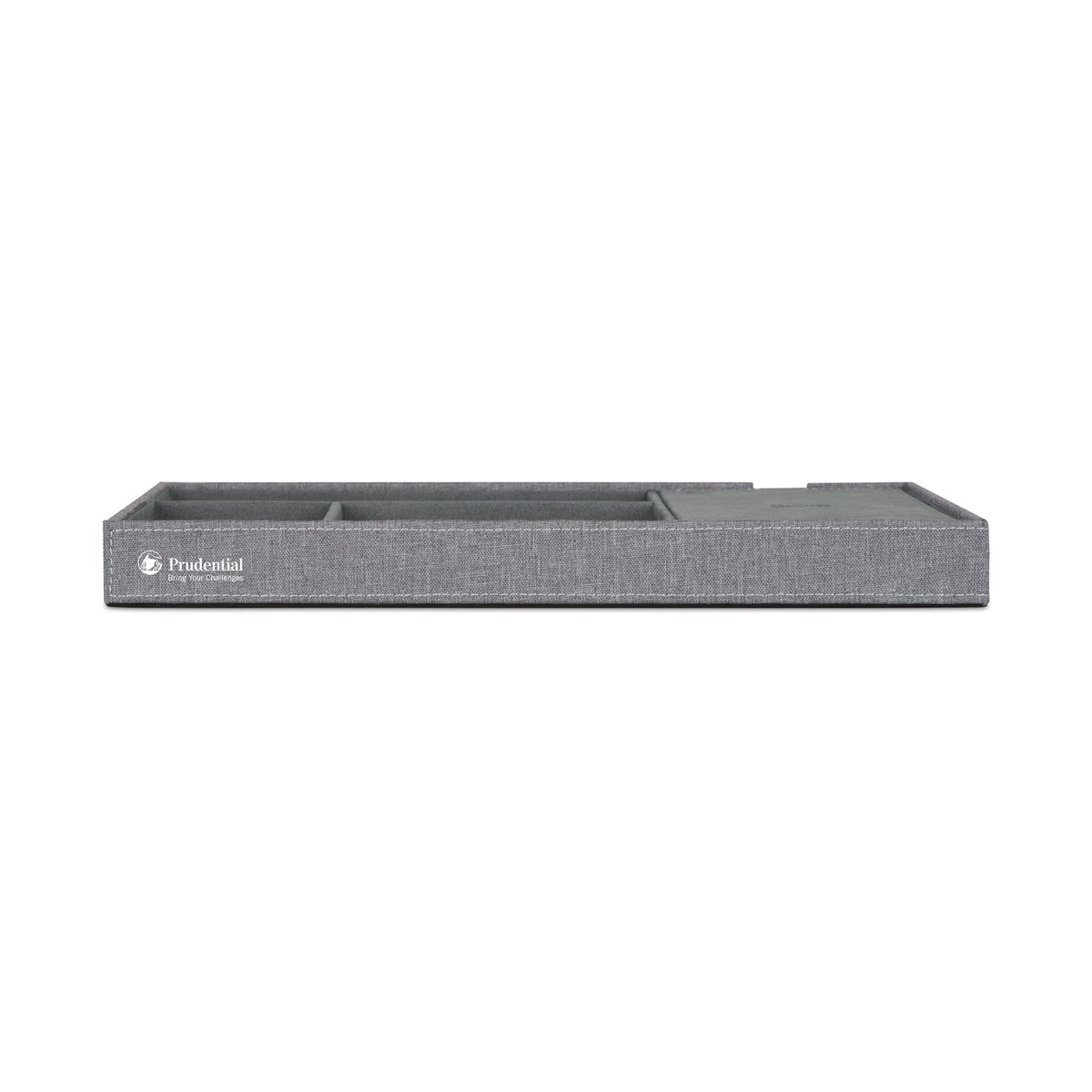 Truman Valet Tray with Wireless Charging Transfer - Medium Grey Heather - View 4