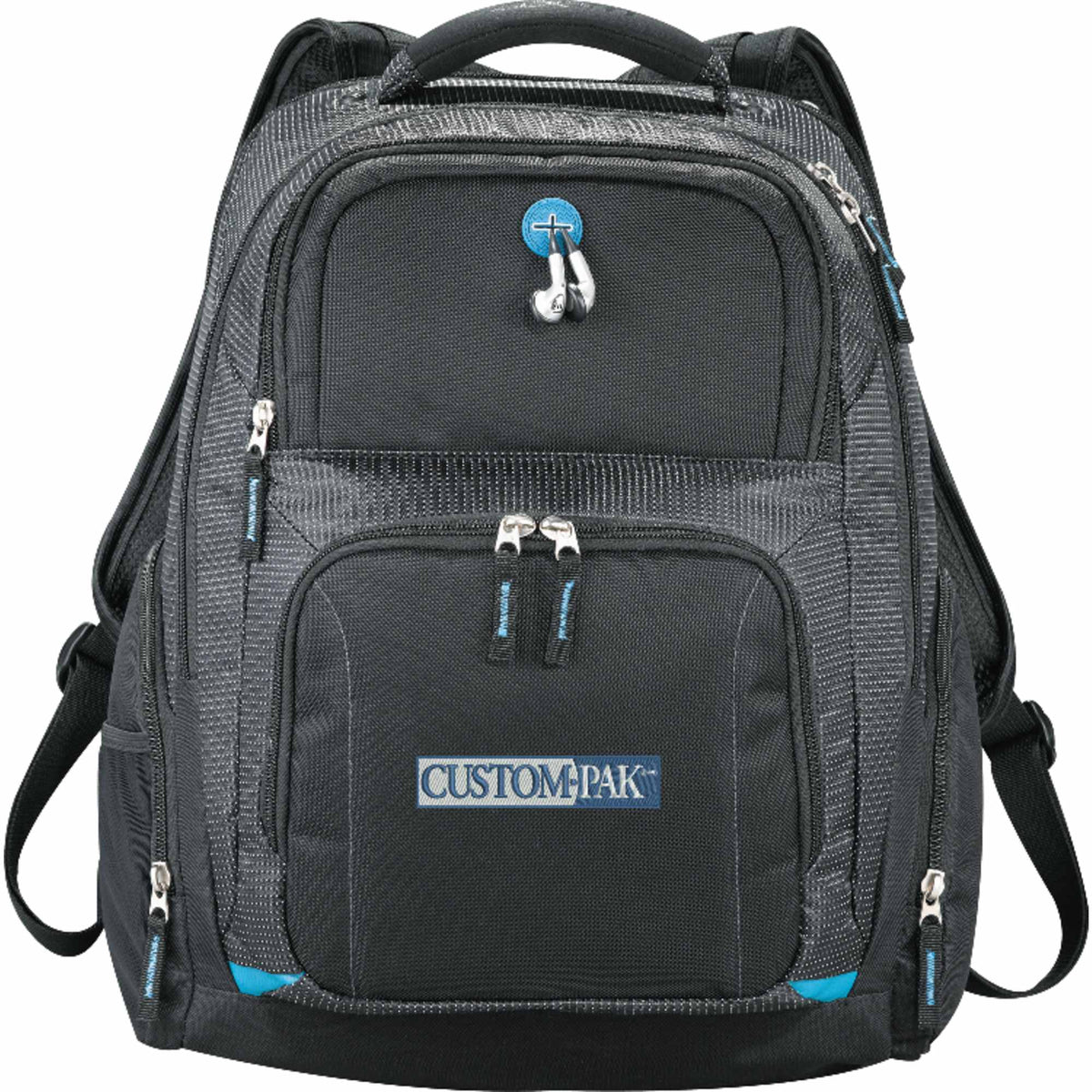 TSA Laptop Backpack with Side Entry, 15 Inch Transfer - Black - Front 3