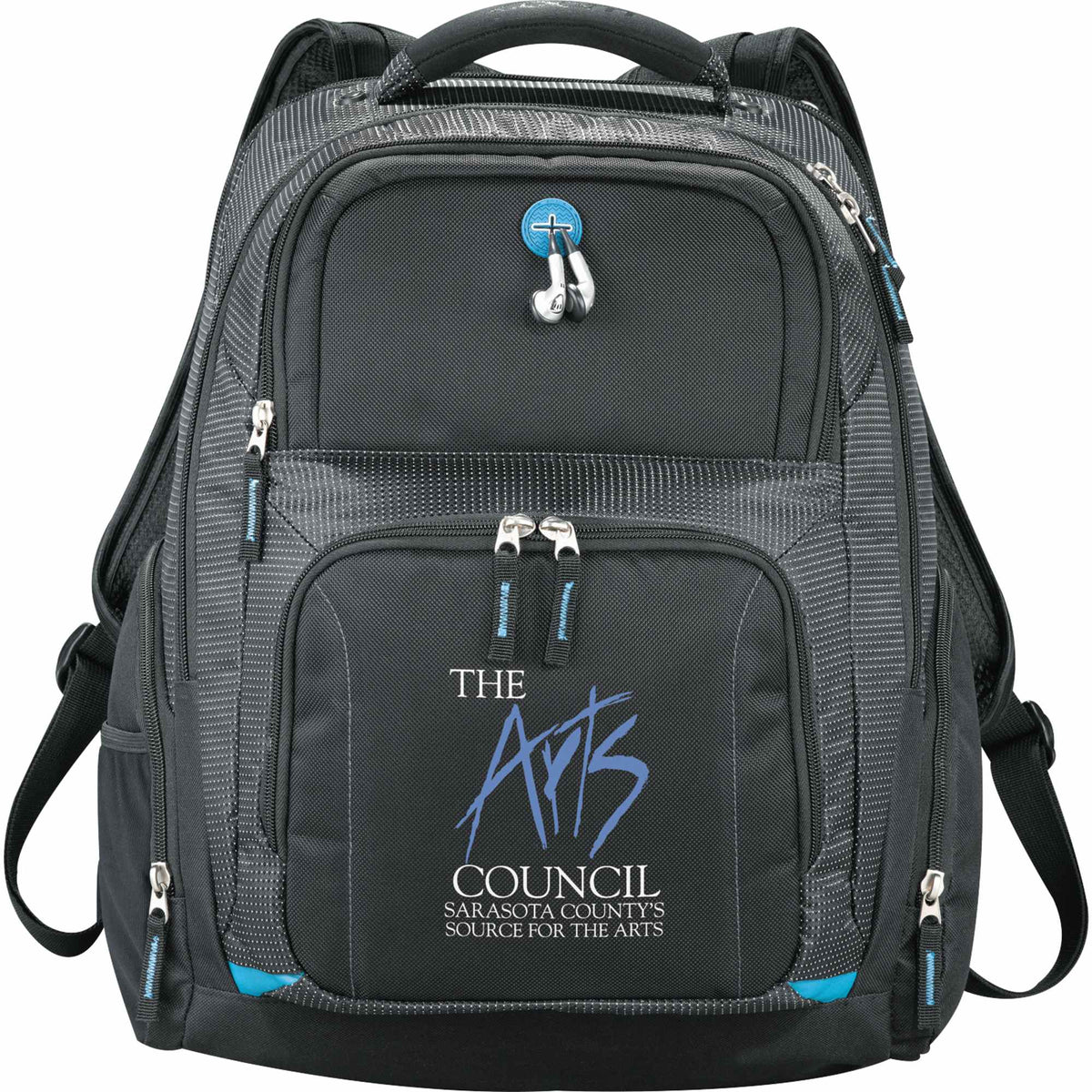 TSA Laptop Backpack with Side Entry, 15 Inch Transfer - Black - Front
