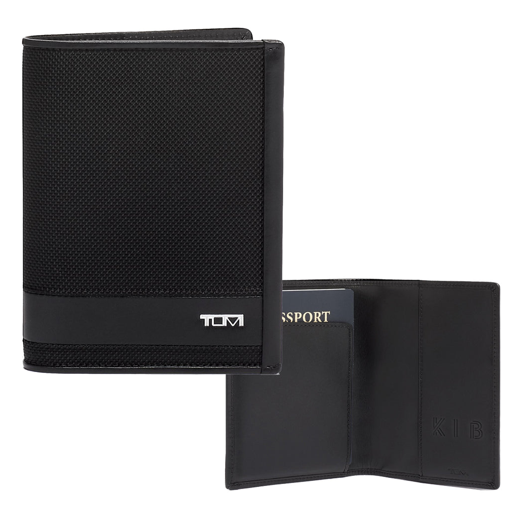 TUMI Cover for a Passport, Alpha - Black - Deboss
