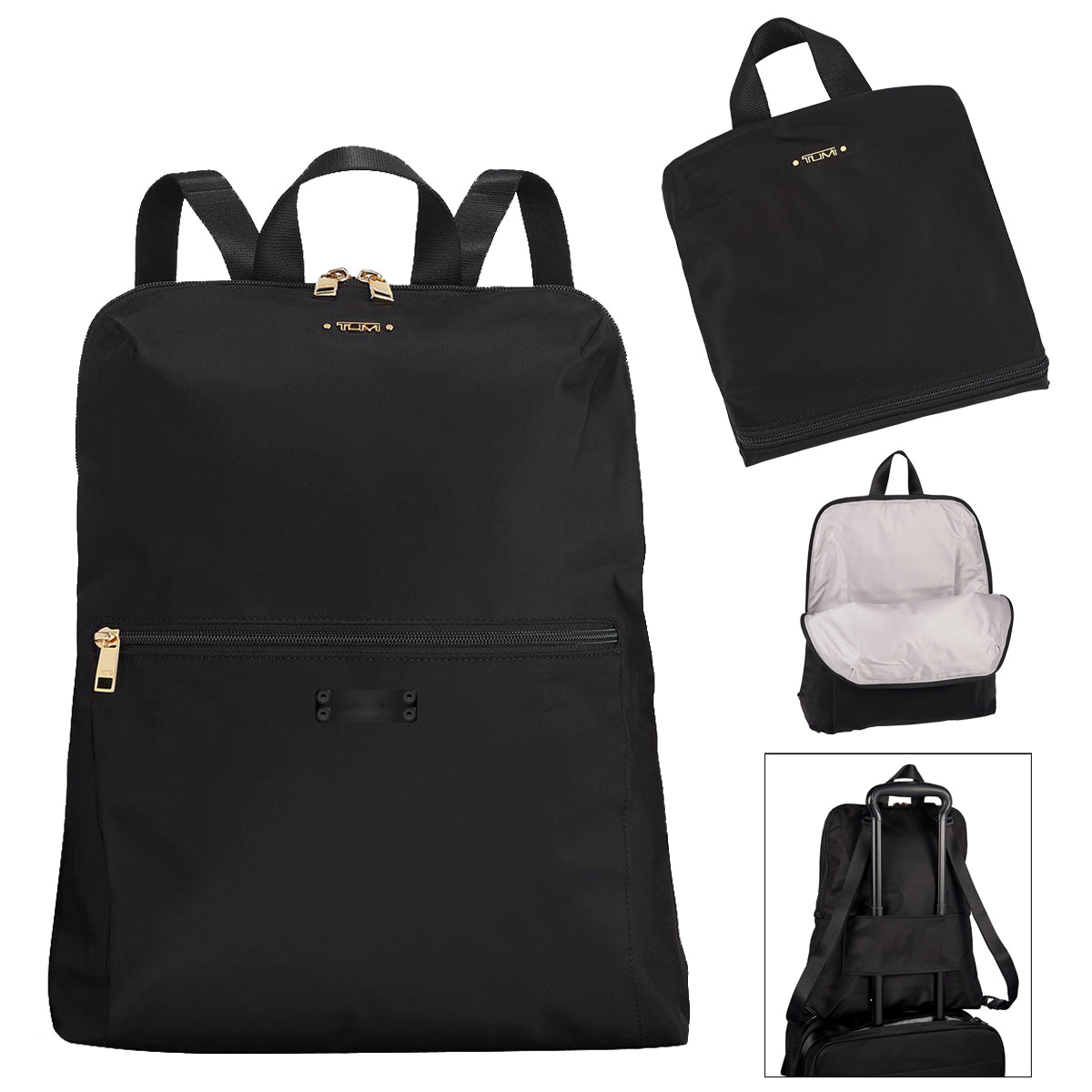 TUMI Just In Case Backpack - Black - Laser Engraving
