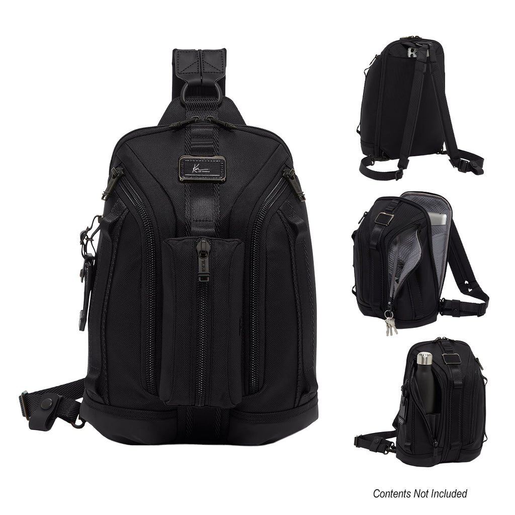 TUMI Sling Backpack, Knight - Black - Laser Engraving