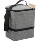 Tundra Recycled Lunch Cooler with Two Compartments Embroidery - Graphite - Angled 2