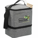 Tundra Recycled Lunch Cooler with Two Compartments Transfer - Graphite - Angled