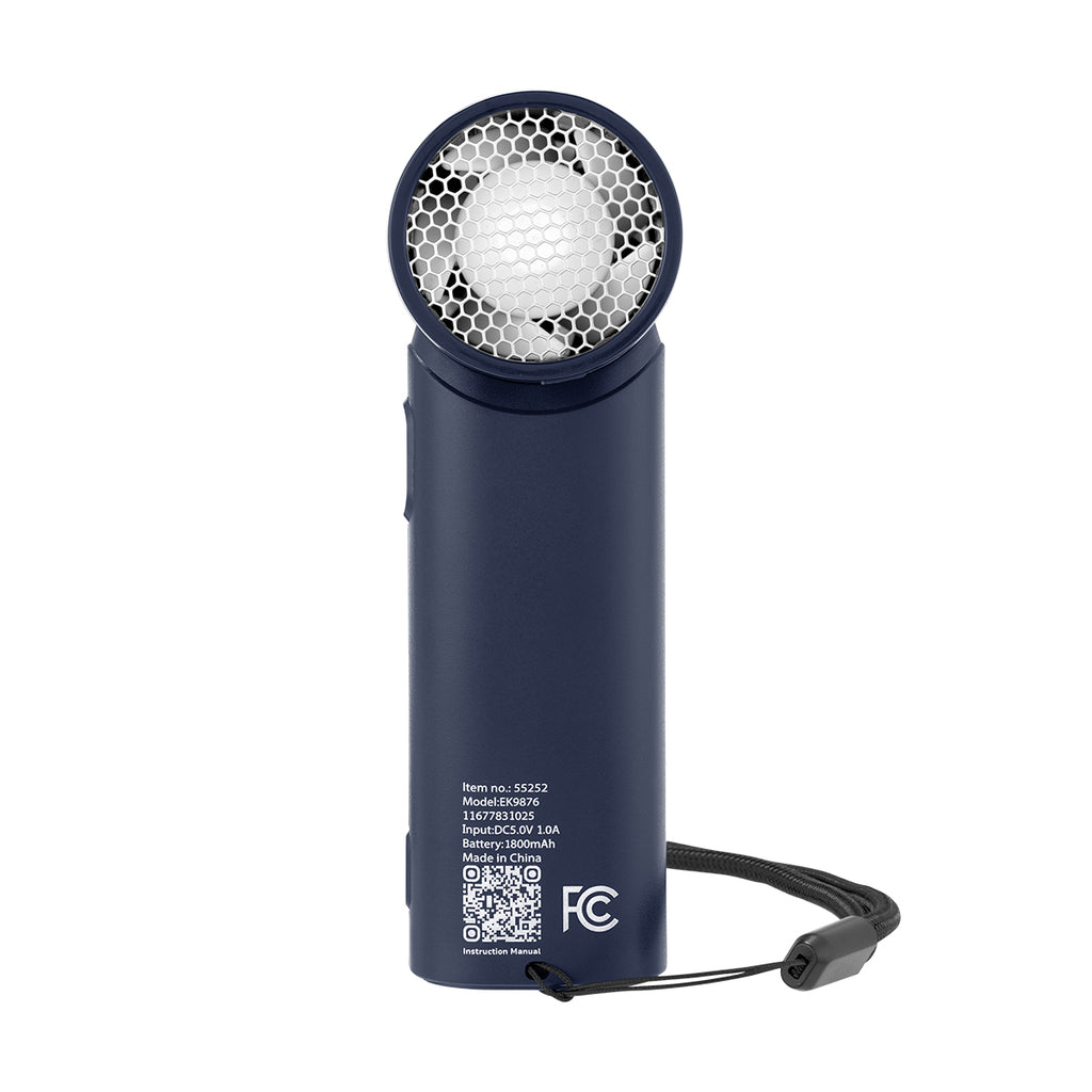 Turbo Fan, Rechargeable and Handheld - Navy - Back