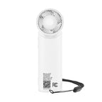 Turbo Fan, Rechargeable and Handheld - White - Back