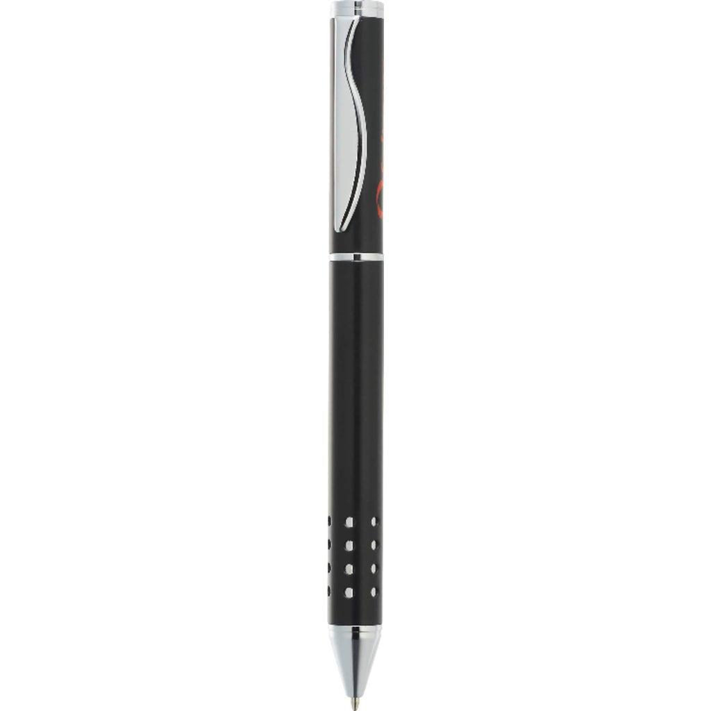 Tuscany Brass Ballpoint with Chrome Cutouts Laser Engraving - Black - Photo