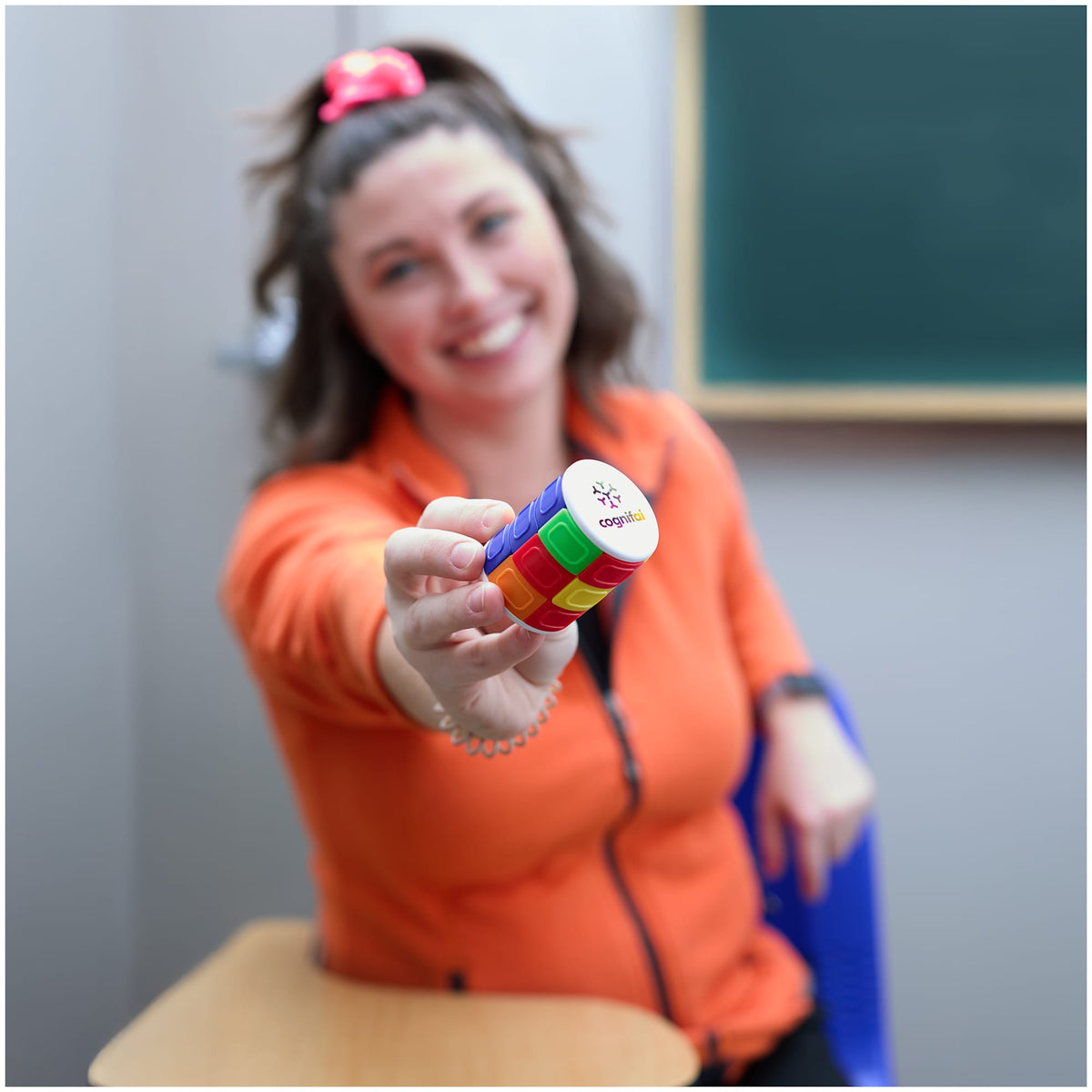 Twist N Solve Brain Teaser Puzzle Full Color - Multi-Colored - Front On Model