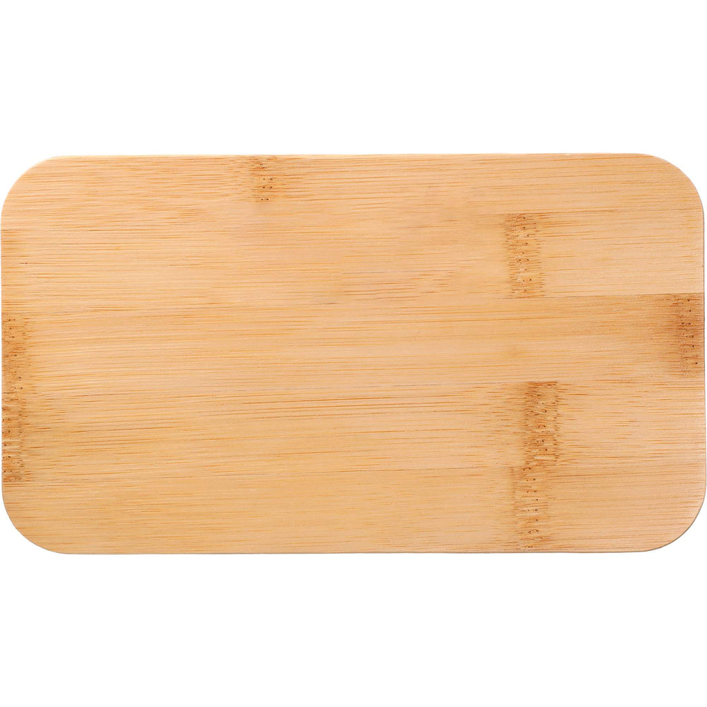 Two Tier Bamboo Fiber Bento Box with Utensil Storage Laser Engraving - Black - Top 3