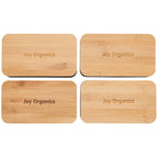 Two Tier Bamboo Fiber Bento Box with Utensil Storage Laser Engraving - Black - Top
