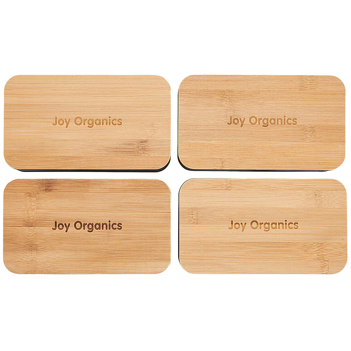 Two Tier Bamboo Fiber Bento Box with Utensil Storage Laser Engraving - Black - Top